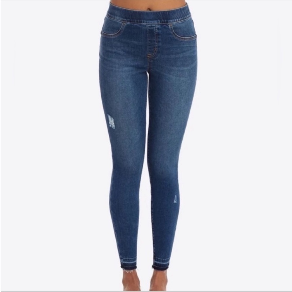 Spanx Distressed Skinny Ankle Jean
